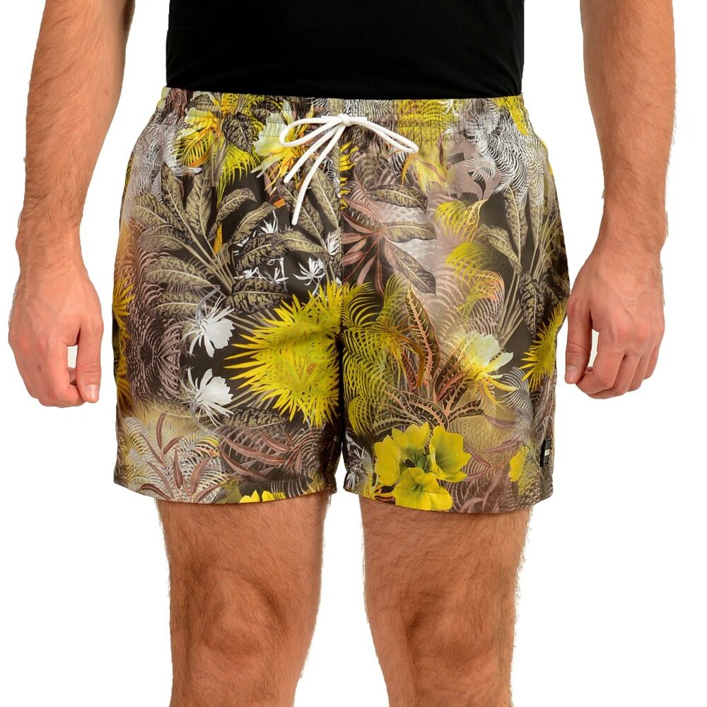 Hugo Boss Men's "Piranha" Floral Print Swim Board Shorts US M IT 50